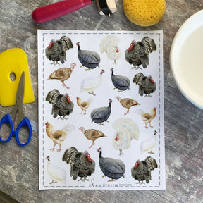 Gobble Gobble - Overglaze Decal Sheet
