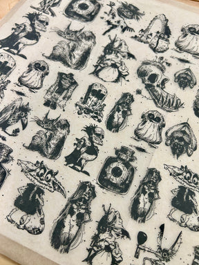 Monsters - Underglaze Transfer Sheet
