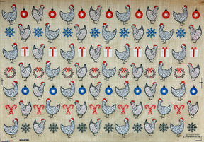 Christmas Chickens - Underglaze Transfer Sheet