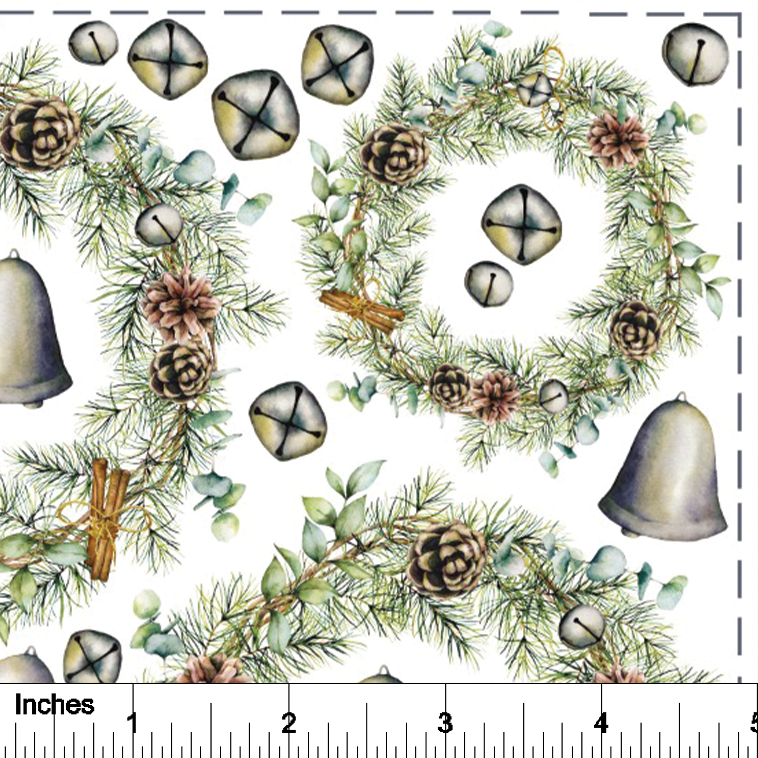 Wreath - Bells - Overglaze Decal Sheet