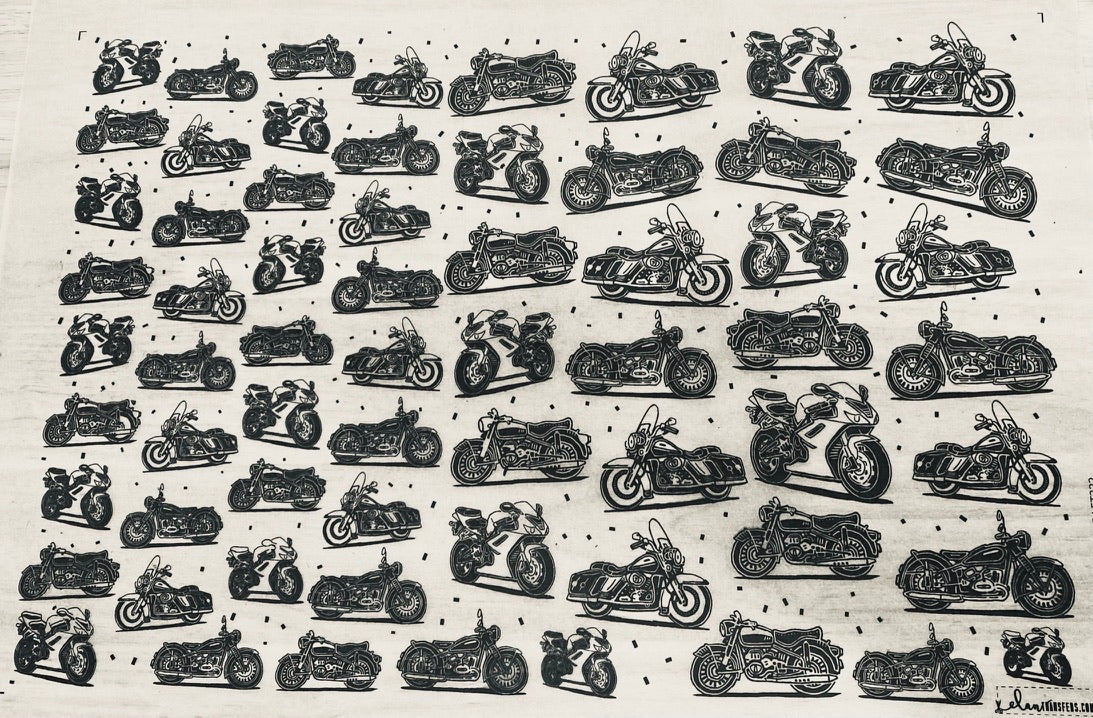 Motorcycles - Underglaze Transfer Sheet - Black