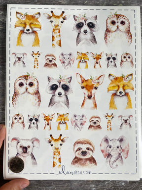 Animal Faces - Overglaze Decal Sheet