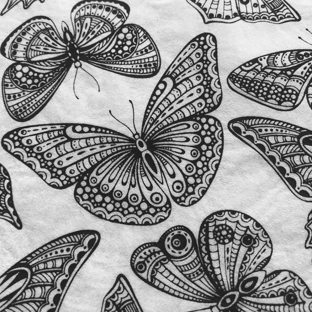 Butterflies - Underglaze Transfer Sheet - You Choose Color