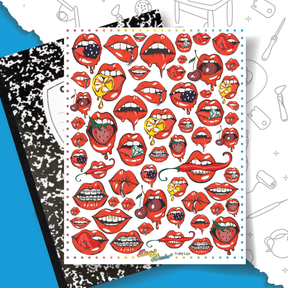 Fruity Lips - Overglaze Decal Sheet