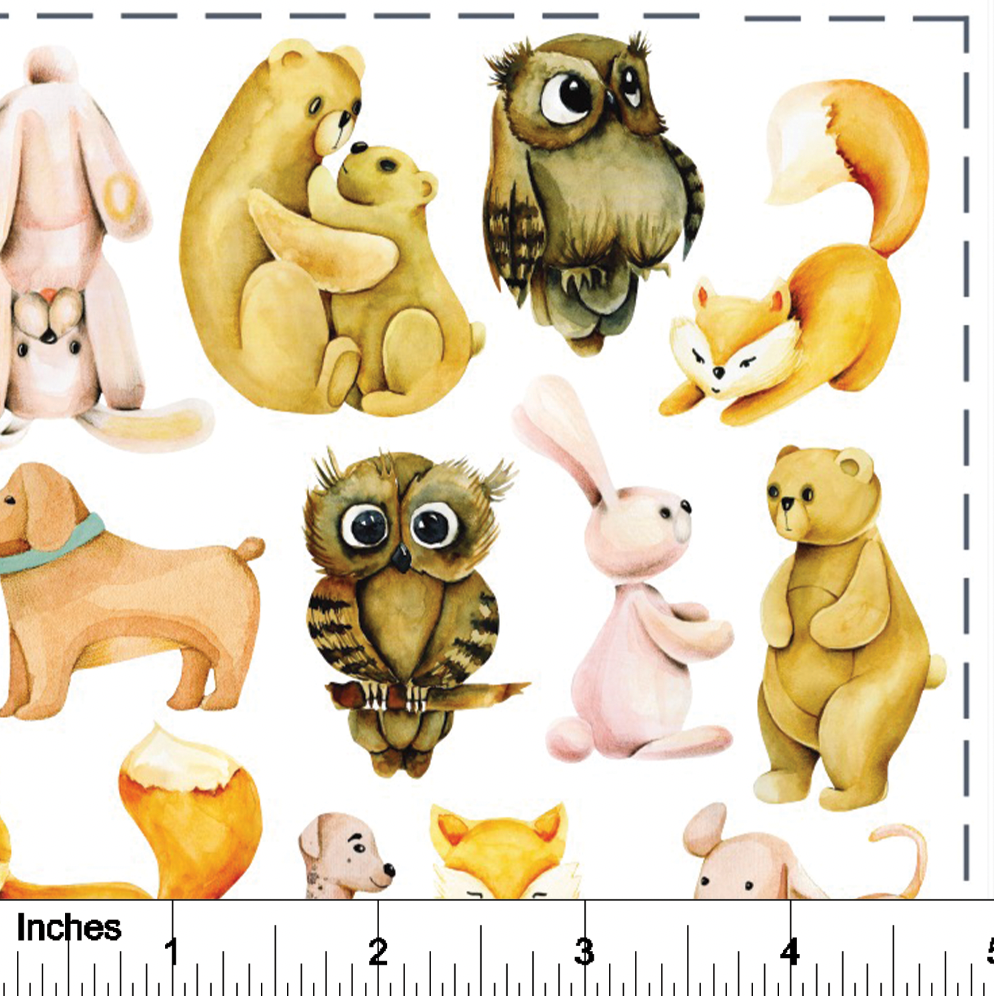 Animals Cutsie Tootsie - Overglaze Decal Sheet