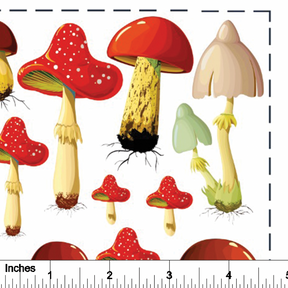 Mushrooms (Red Cap) - Overglaze Decal Sheet