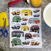 Vintage Campers - Overglaze Decal Sheet