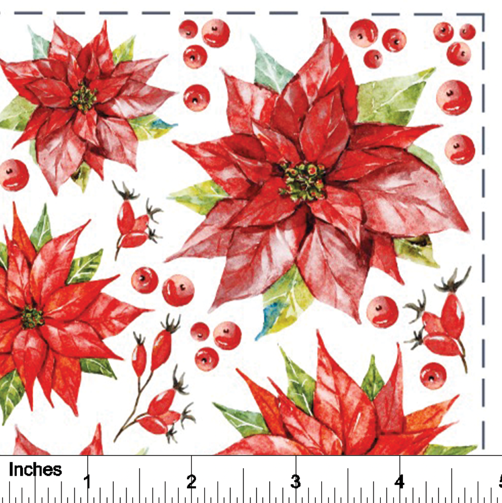 Poinsettias - Overglaze Decal Sheet