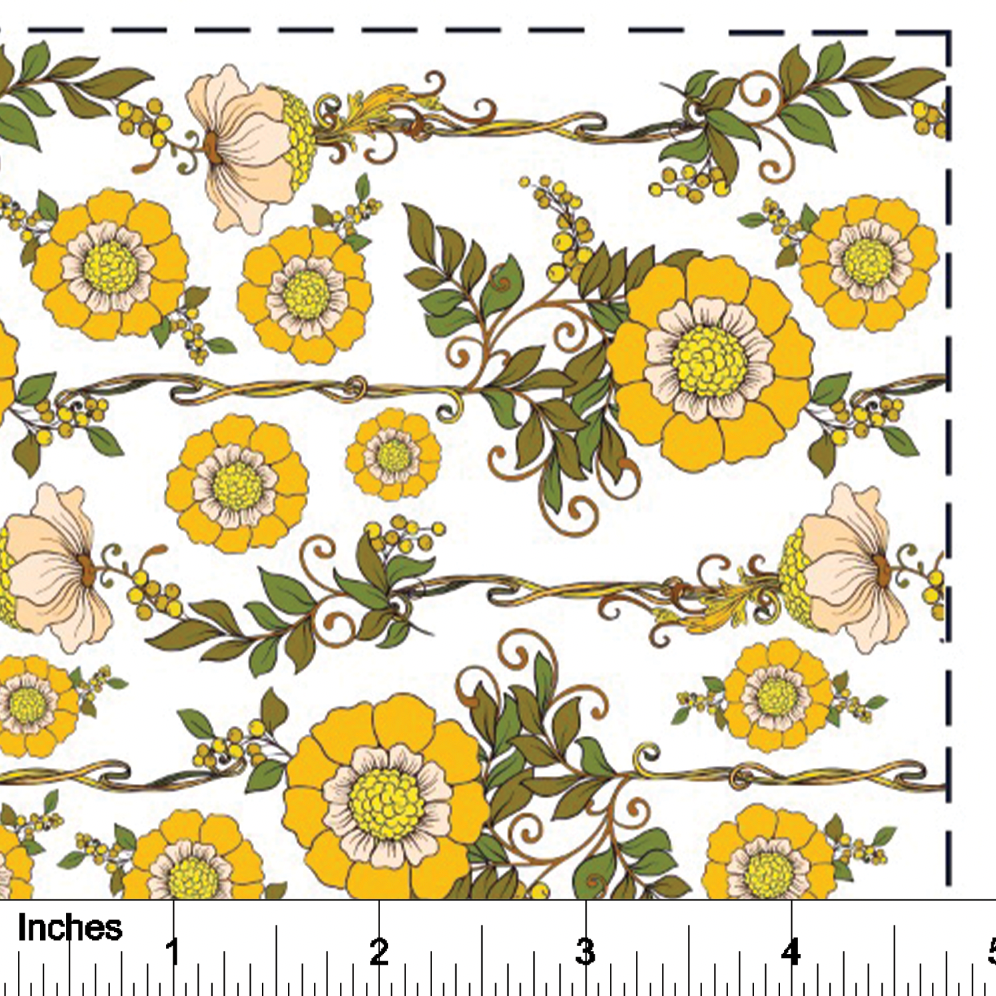 Nouveau Flower Borders - Overglaze Decal Sheet
