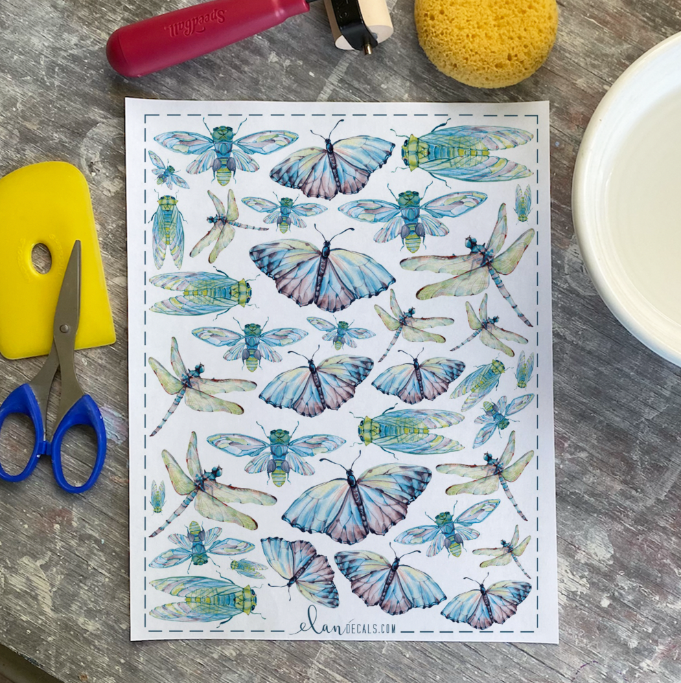 Cicadas- Overglaze Decal Sheet