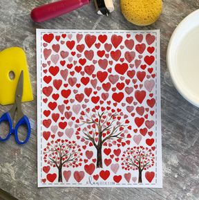 Tree of Hearts - Overglaze Decal Sheet