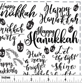 Happy Hanukkah - Overglaze Decal Sheet