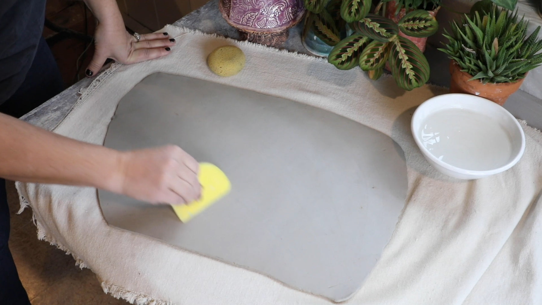 Applying Elan Transfers to a Clay Slab - Video - instant download
