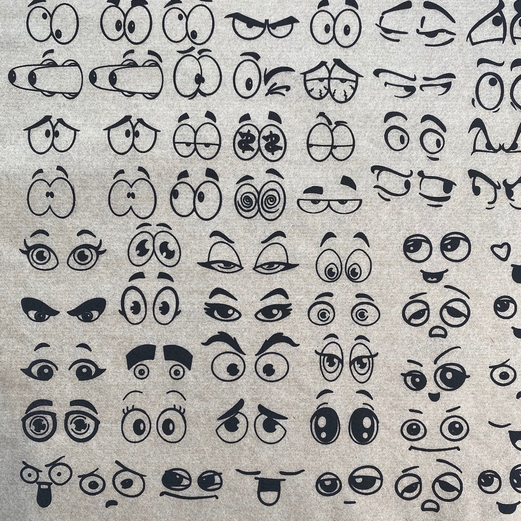 Googly Eyes - Underglaze Transfer Sheet - Black